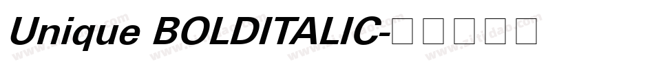 Unique BOLDITALIC字体转换